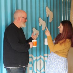 Paul and Sian chatting