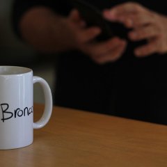 A Bronco mug